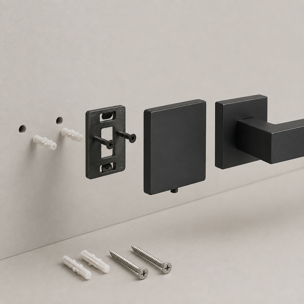 20-Piece Matte Black Bathroom Hardware Set with 24-Inch Towel Bars