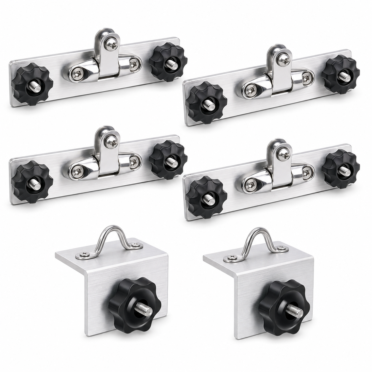 Bimini Top Mount for Versatrack, Aluminum Track Bracket with 316 Stainless Steel Hinge