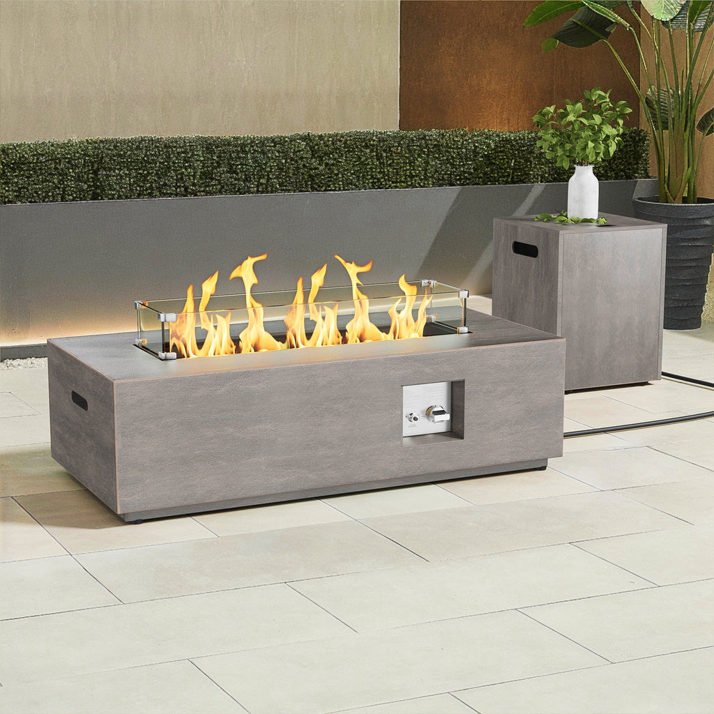 Evita 42'' 50,000 BTU Outdooor Propane Fire Pit Table with Adjustable Flame