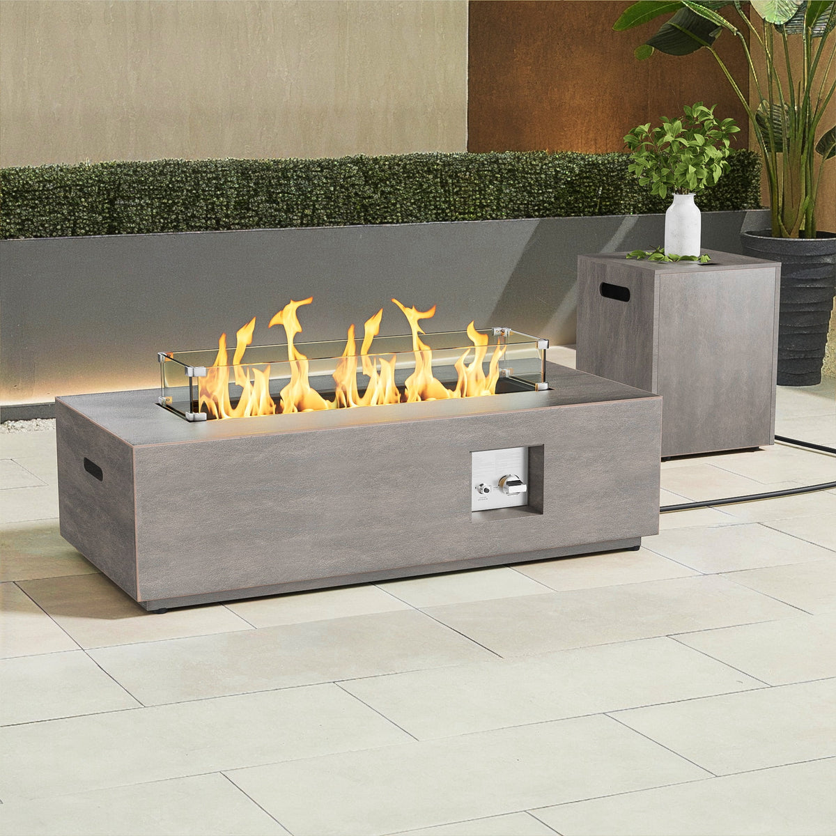 Evita 42'' 50,000 BTU Outdooor Propane Fire Pit Table with Adjustable Flame