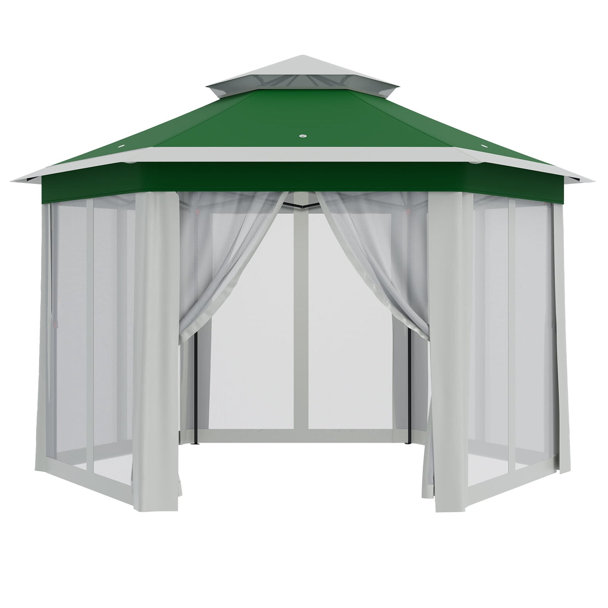 GOGRANT 13x13 Pop Up Gazebo with Mosquito Netting, Outdoor Canopy Tent with Vented Roof & Wheeled Bag for Patio Backyard Camping