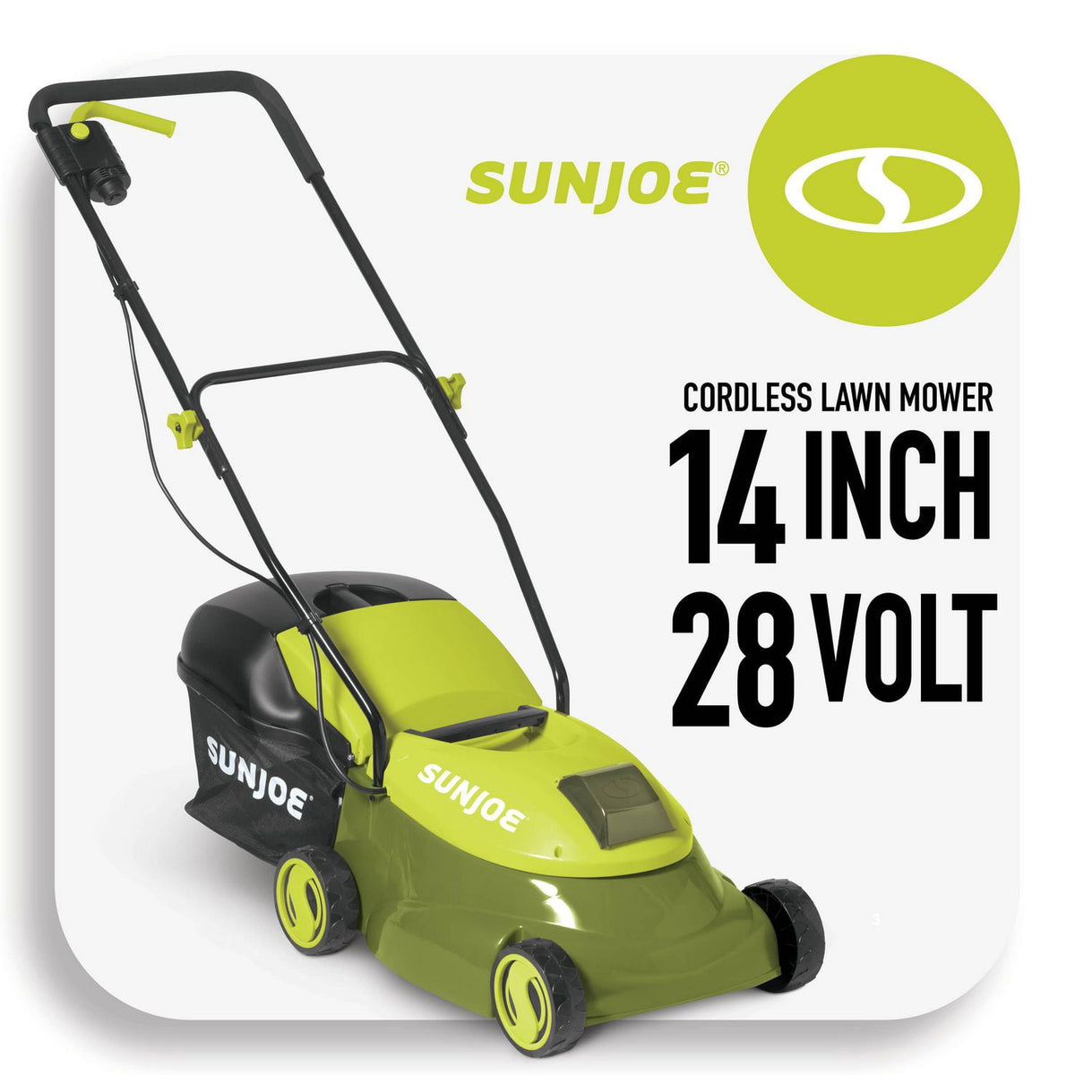 Sun Joe MJ401C Cordless Lawn Mower, 14 inch, 28V