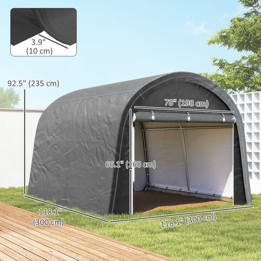 Outsunny 10'x10' Outdoor Storage Shed, Waterproof Heavy Duty Portable Shed