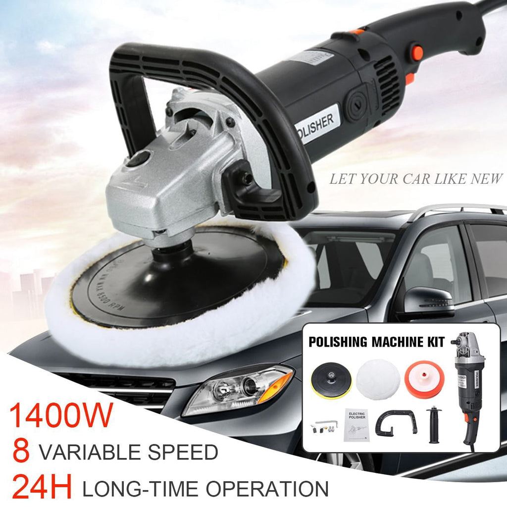 8 Speed Adjustable 1400W Car Polisher Electric Floor Polisher Polishing Variable Speed Machine Auto Polisher Sanding Machine ,Easy to Use