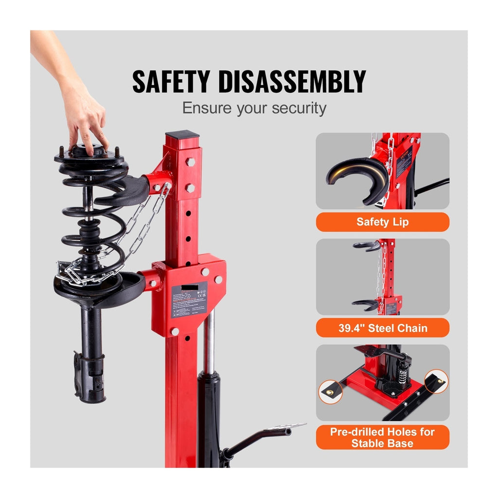 Strut Spring Compressor 4.5 Ton / 9920 LBS Hydraulic Jack 1 Ton Rated Compression Force Auto Strut Coil Spring Compressor ,Easy to Use