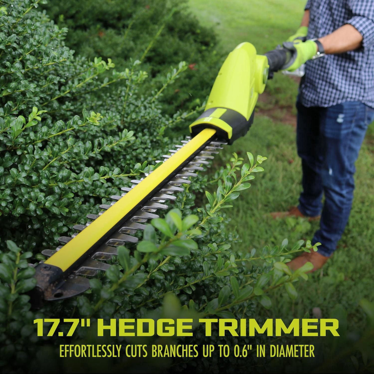 Sun Joe GTS4002C 24-Volt iON+ Cordless Lawn Care System Kit, Hedge Trimmer, Pole Saw, Grass Trimmer, W/ 2.0-Ah Battery and Charger