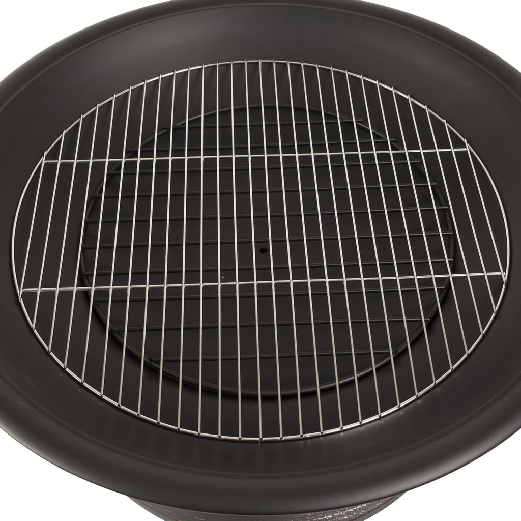 Pleasant Hearth OFW717RC Palmetto Fire Pit with Cooking Grid