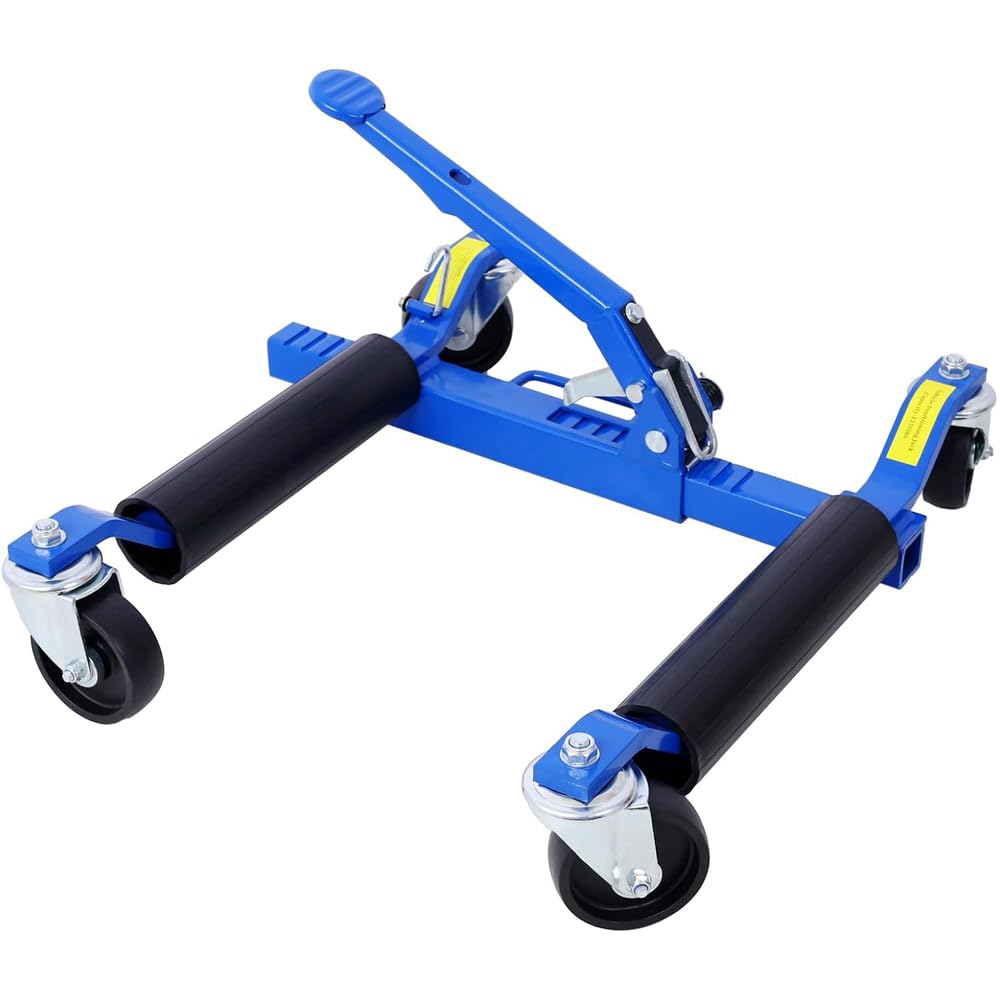 Hydraulic Wheel Dollies, Set of 4, 6000 lb Capacity, Foot Pedal Car Skates for Tire Repair and Vehicle Positioning