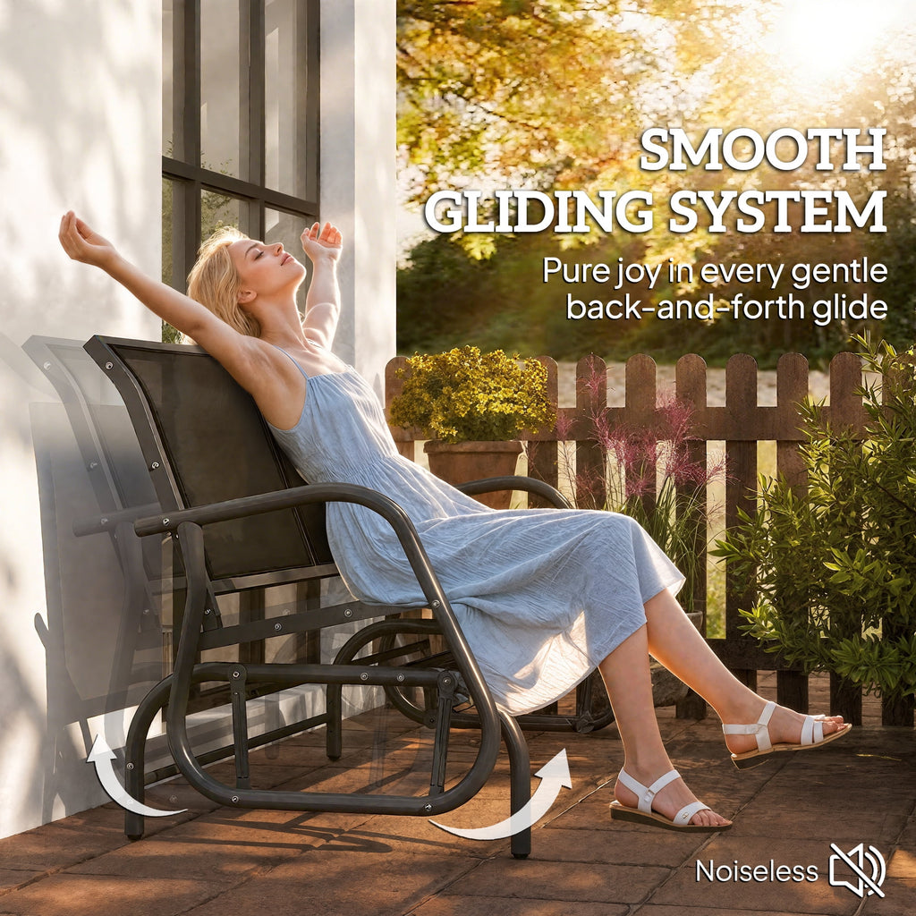 Outsunny Patio Double Glider Bench