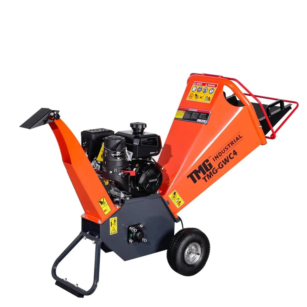 TMG Heavy Series™ 4" Wood Chipper Powered by 7 HP Kohler Command Engine, 6'' Reversible Blades, Dual Belt Drive, TMG-GWC4
