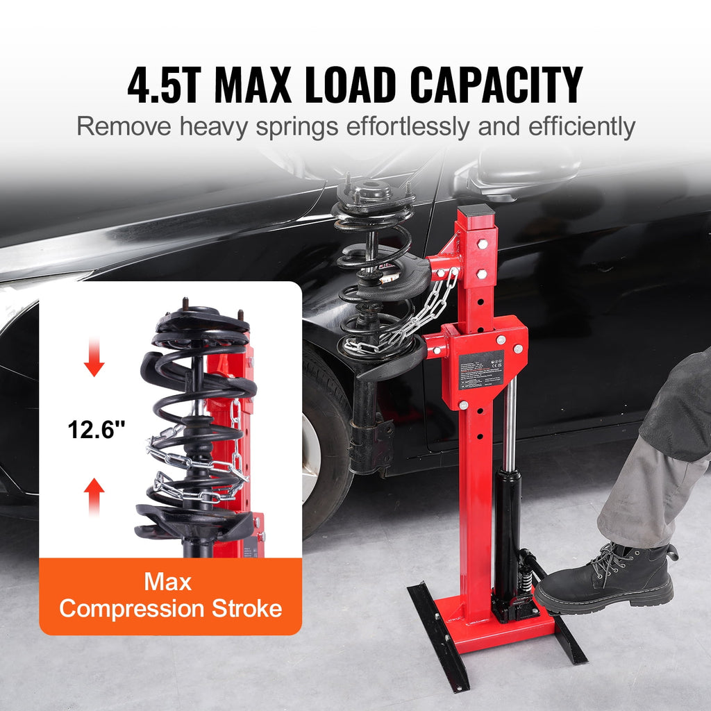 KFFKFF Hydraulic Strut Spring Compressor, 4.5-Ton Jack Capacity, 1-Ton Rated Compression Force for Coil Springs