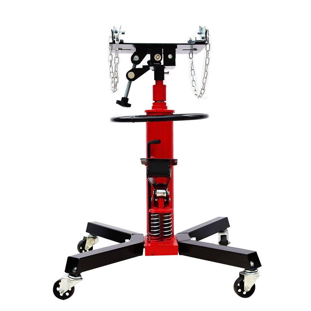 INTBUYING 1300lbs Auto Car 2 Stage Hydraulic Transmission Jack Tool with 360°Rotary Wheels Double Pump