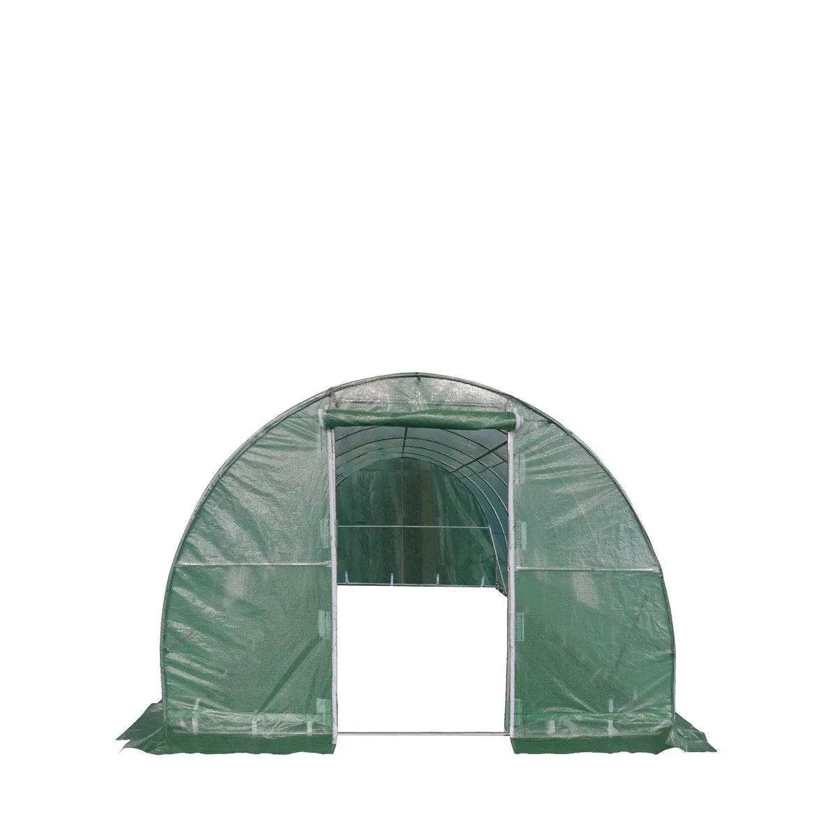 TMG Industrial Tunnel Greenhouse Grow Tent, 10' x 30', Ripstop Leno Cover, Cold Frame, Roll-Up Mesh Windows, Round Top Roof, TMG-GH1030R