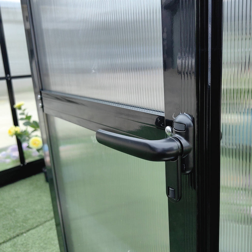 TMG Industrial TMG-GHP0709 Pacific Series 7x9 Ft Greenhouse, 7.4 Ft High, Aluminum Frame and Polycarbonate Panels