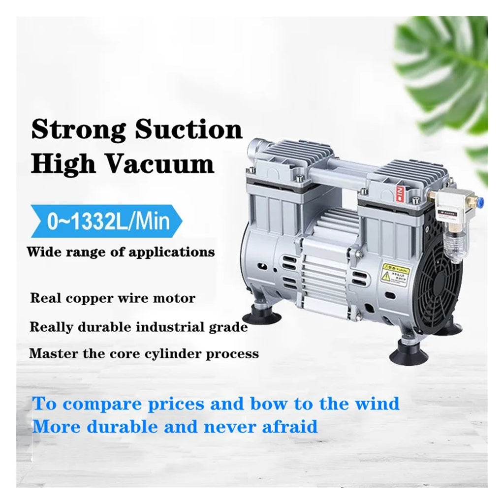 Oil Free Vacuum Pump Small Industrial Air Extraction Pump Test Room Suction Filtration Silent Negative Pressure Pump ,Easy to Operate