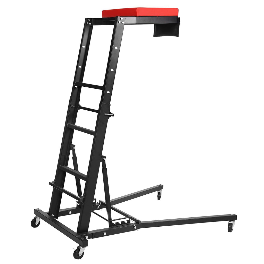 TROPOW Adjustable Folding Automotive Creeper, 400 lb Capacity, 48-66 Inch Height, 4 Swivel Casters