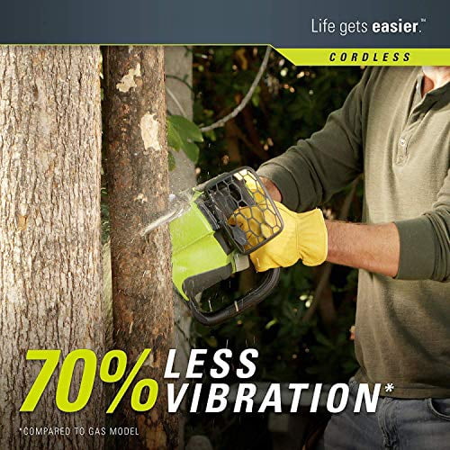 Greenworks 40V 14" Cordless Brushless Electric Chainsaw, 2.0 Ah Battery and Charger Included [75+ Compatible Tools]