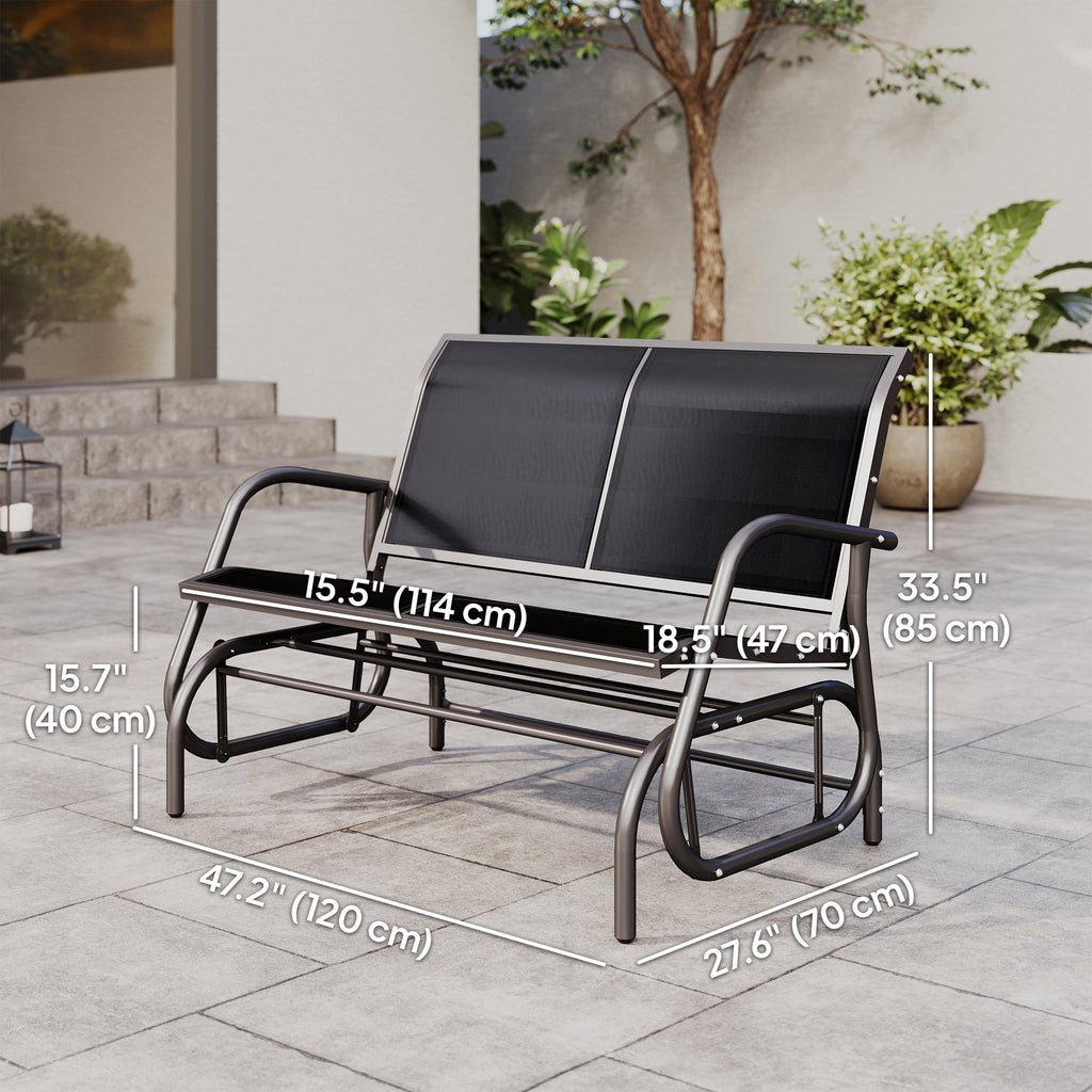 Outsunny Patio Double Glider Bench