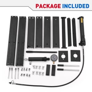 Heavy-Duty H-Frame Hydraulic Shop Press with Adjustable Pressure Gauge and 2 Press Plates for Garage Repairs