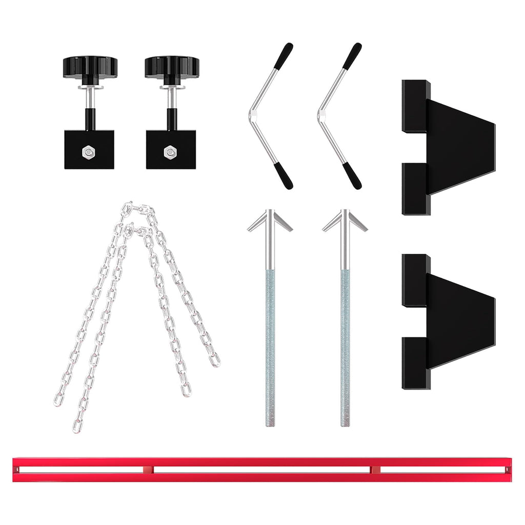 Heavy-Duty Engine Support Bar - Adjustable Transmission Jack Holder with 2 Rotating Hooks, Dual Steel Construction for Car & Truck Repair Garage