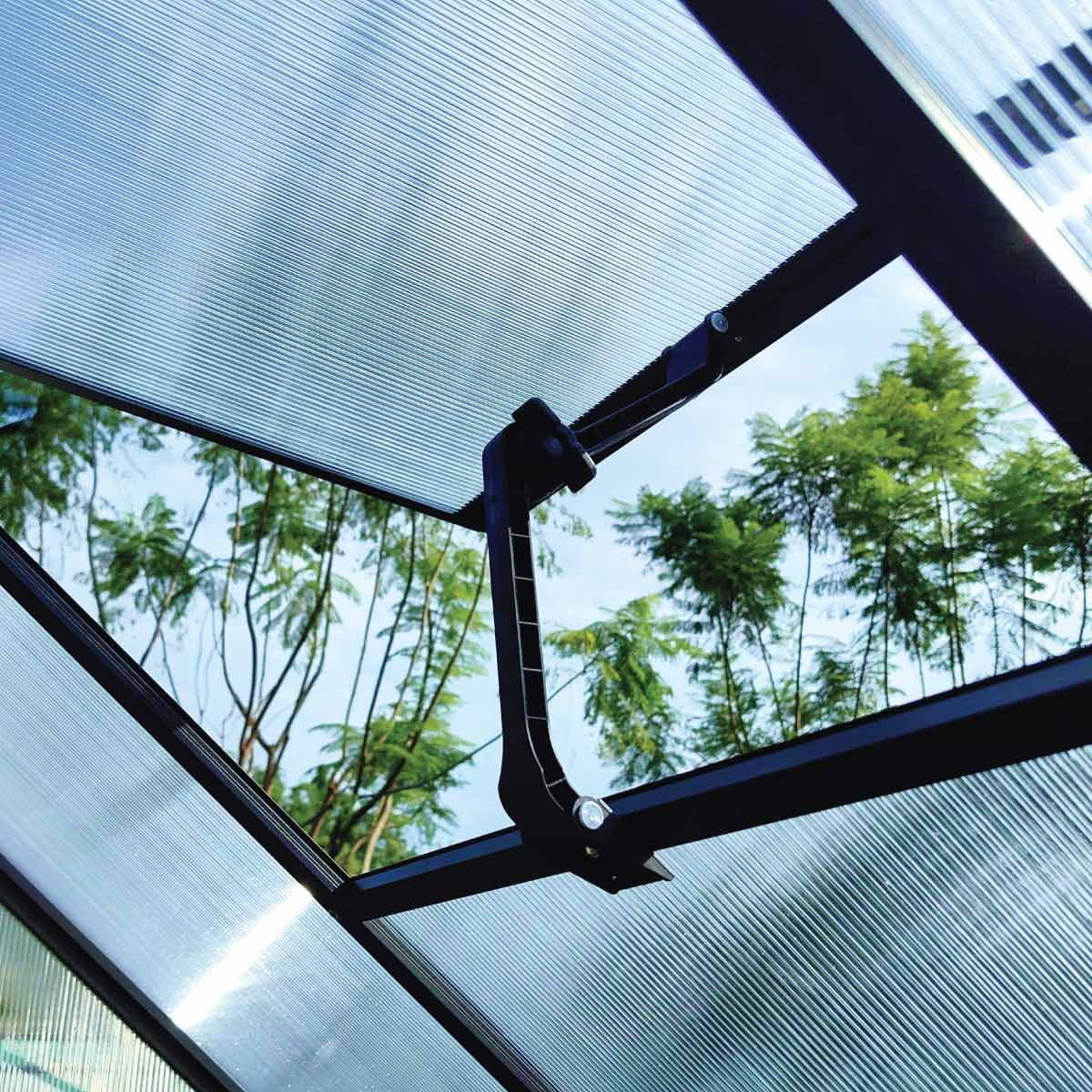 TMG Industrial 6' x 8' Greenhouse with Polycarbonate Roof and Walls, Durable Aluminum Frame, Quick Assembly, Essential Series, TMG-GHE0608