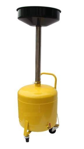 1 Steel Waste Oil Drain Tank|| 15" Funnel|Orange|Wheels