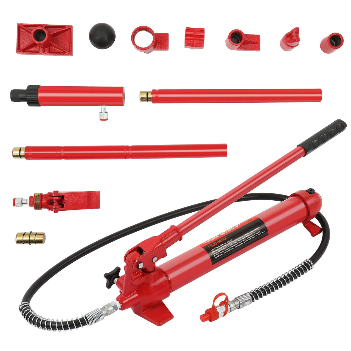 10-Ton Porta Power Hydraulic Ram and Floor Jack Kit with Case for Auto Body, Frame and Farm Equipment Repairs