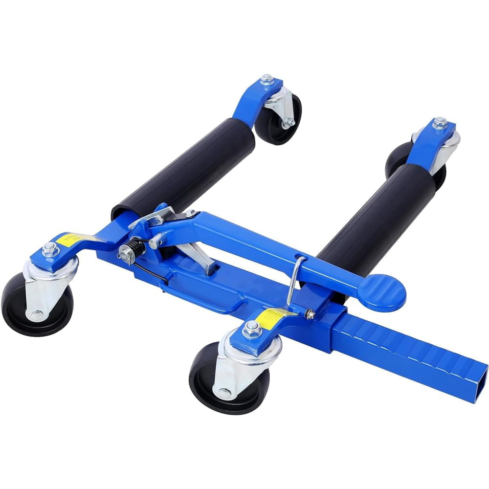 Hydraulic Wheel Dollies, Set of 4, 6000 lb Capacity, Foot Pedal Car Skates for Tire Repair and Vehicle Positioning