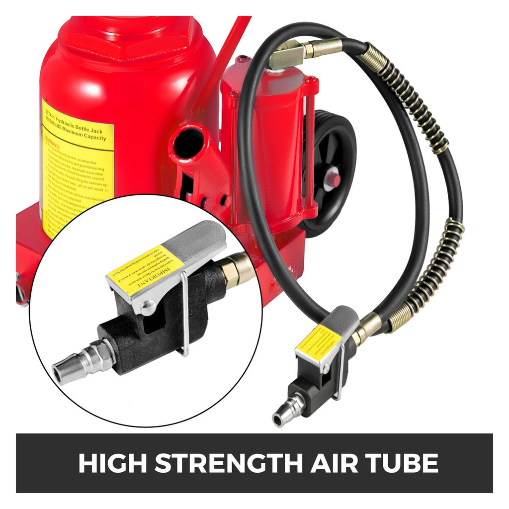 50 Ton Air Hydraulic Bottle Jack Reach 43cm Height Max 220PSI Pressure Car Repair Tool Lifting Vehicles Heavy-Duty Machine ,Stable and Secure