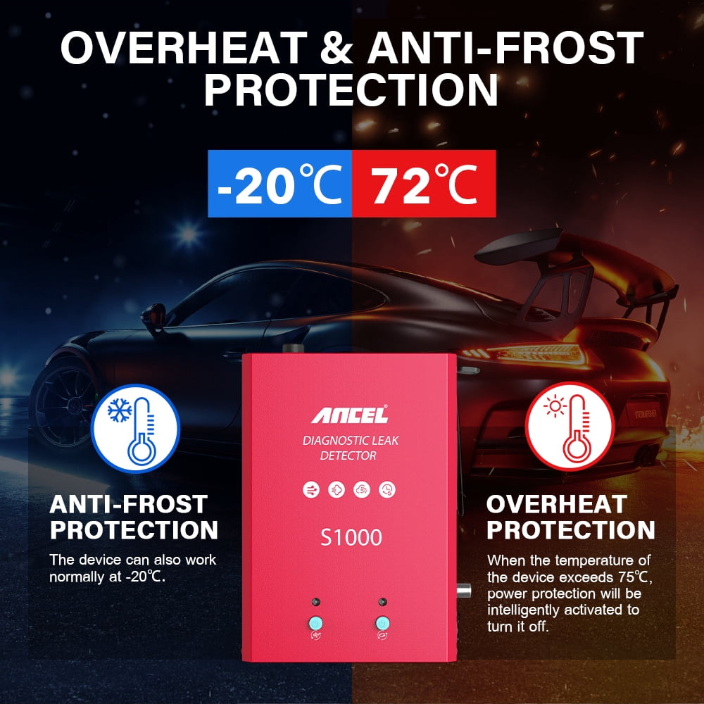ANCEL S1000 Automotive EVAP Smoke Leak Detector for Gas Pipes and Vehicle Pipe Systems
