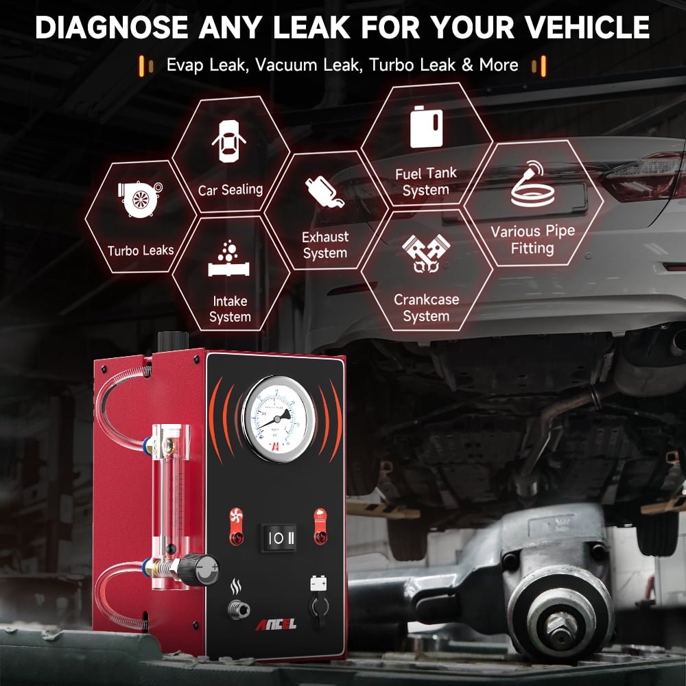 ANCEL S300 Automotive EVAP Smoke Leak Detector, Built-In Air Pump, Dual Mode, for Fuel Pipe and Vacuum Testing