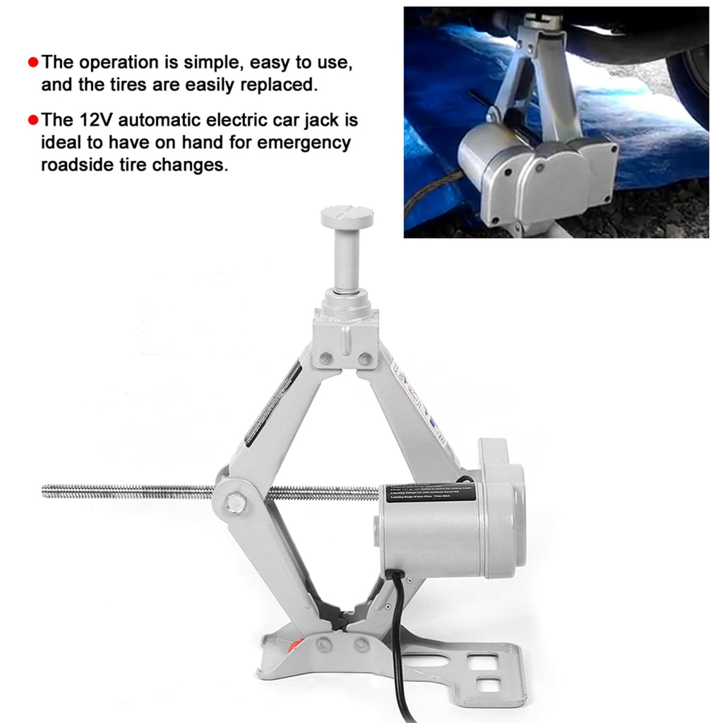12V Electric Hydraulic Car Jack Kit with Electric Wrench, Portable Tire Replacement Tool for Sedans and SUVs