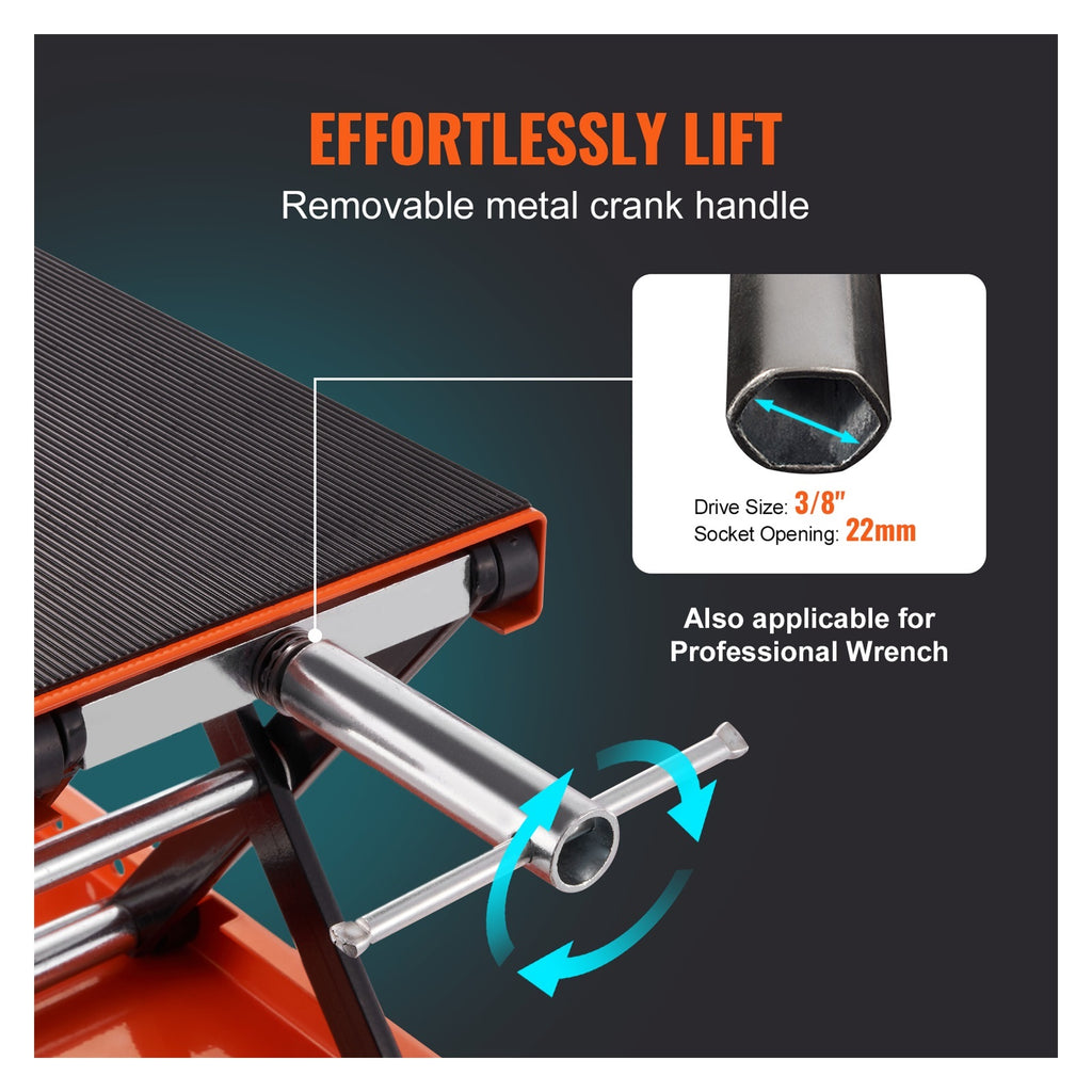 Motorcycle Lift 350/1100/1500 LBS Capacity Motorcycle Scissor Lift Jack With Wide Deck & Safety Pin For Bikes Motorcycles ,Easy to Use