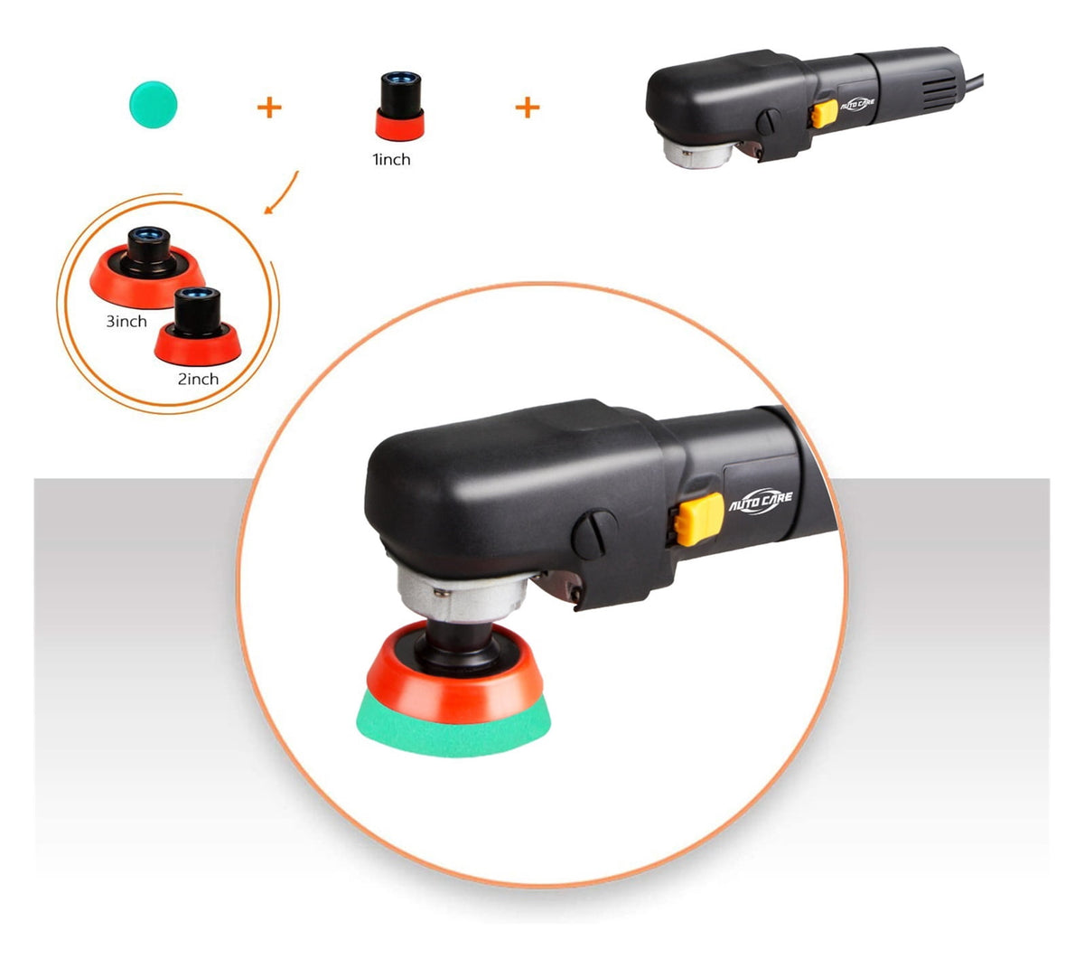1~5Inch Electric Car Polisher Rotatory Car Polishing Machine 6 Variable Speed 2500rpm Auto Mini Polisher Detail Polish Buffer ,Easy to Use