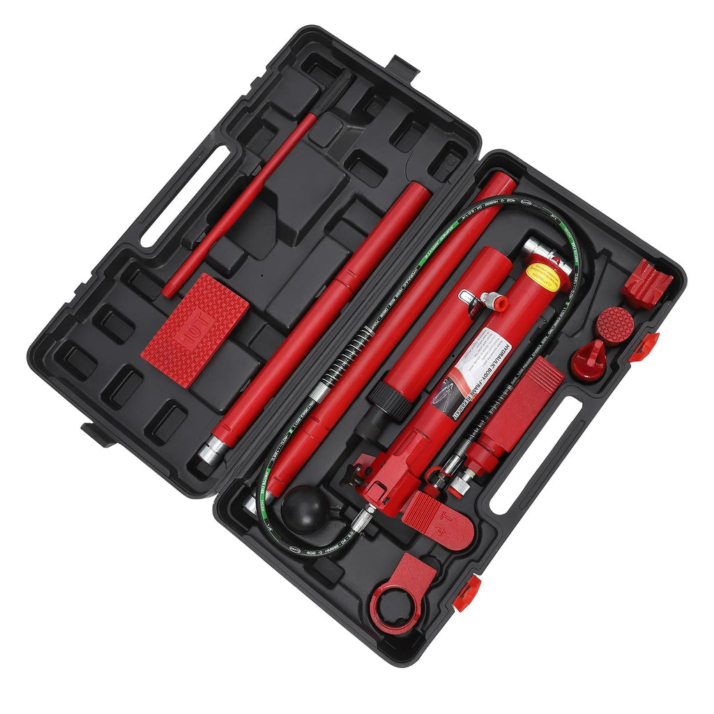 Kojooin Hydraulic Ram Auto Body and Frame Repair Kit with Components and Storage Case
