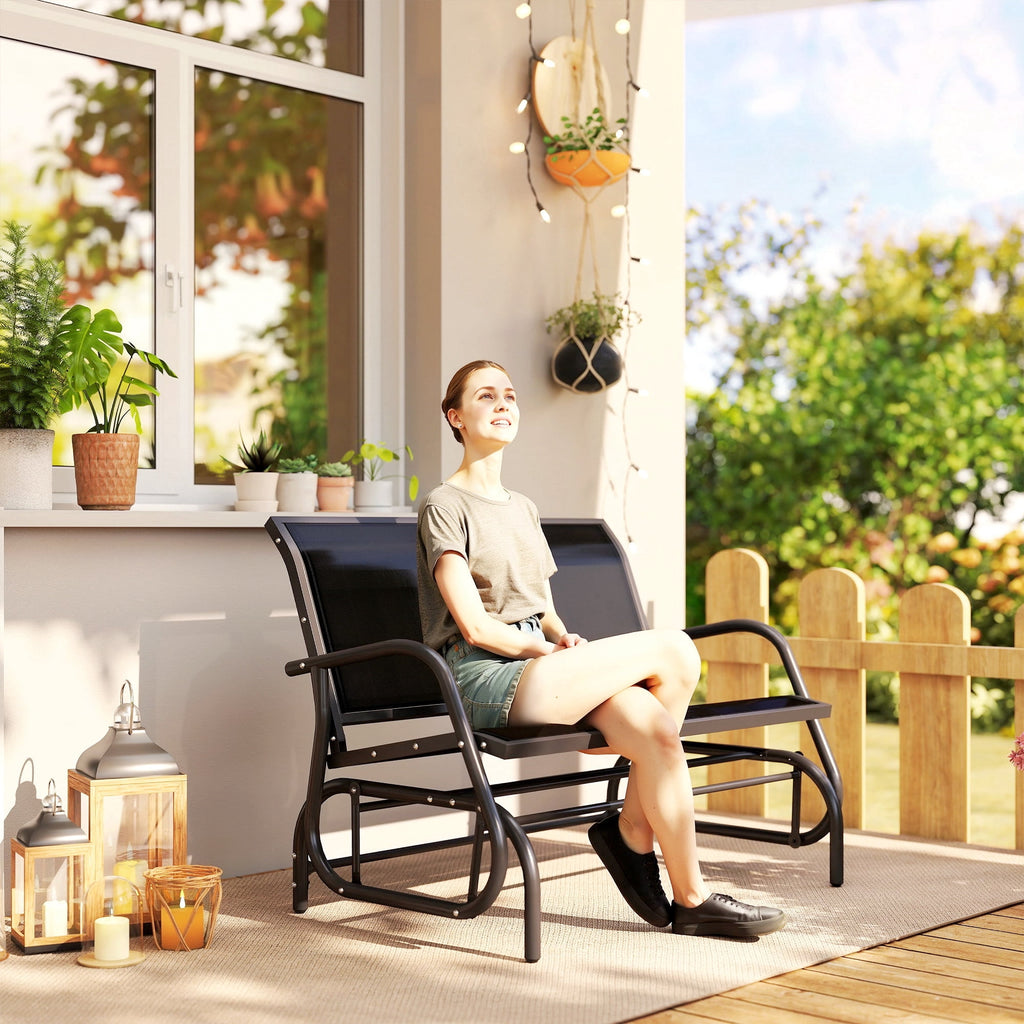 Outsunny Patio Double Glider Bench