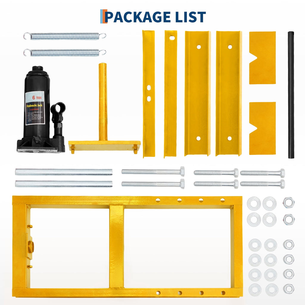 Hydraulic Shop Press Machine, Adjustable Heavy Duty Metal Hydraulic Floor Press with Movable Plates & h-Frame for Garage Workshop Industry