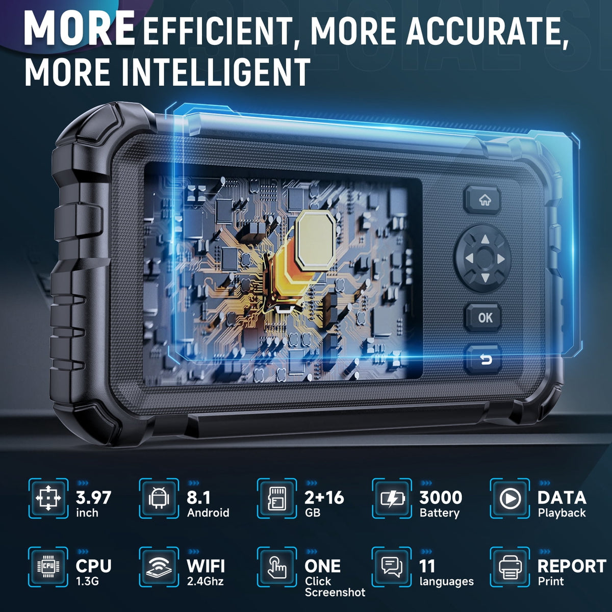 LAUNCH CRP129HD Heavy Duty Truck OBD2 Scanner Diagnostic Tool Speed Limit Adjust DPF