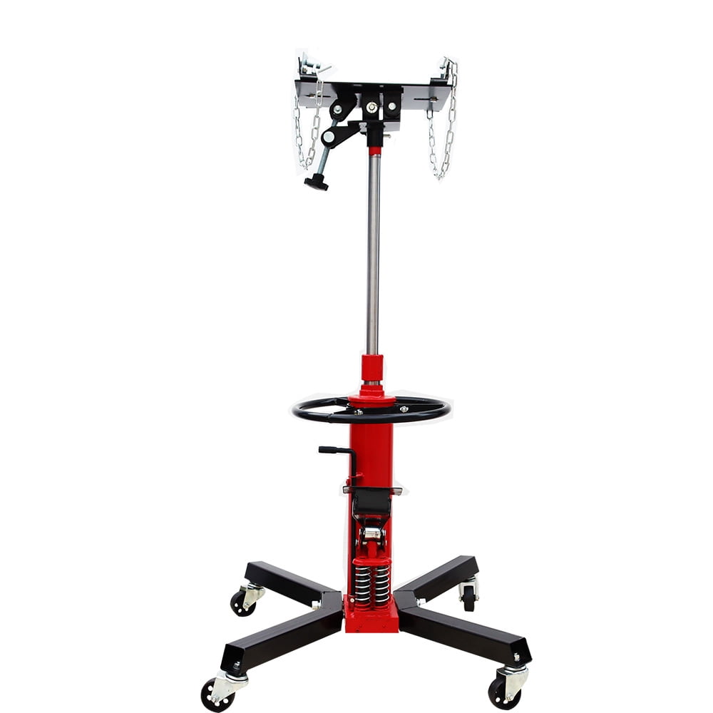 INTBUYING 1300lbs Auto Car 2 Stage Hydraulic Transmission Jack Tool with 360°Rotary Wheels Double Pump