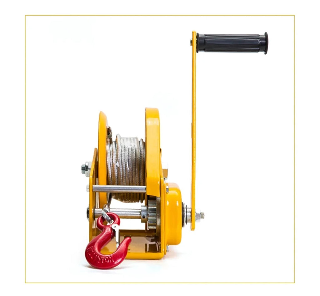 1200LBS Self-locking Hand Winch, Stainless Steel Boat Windlass Truck Auto Manual Lifting Hoist ,Easy to Setup