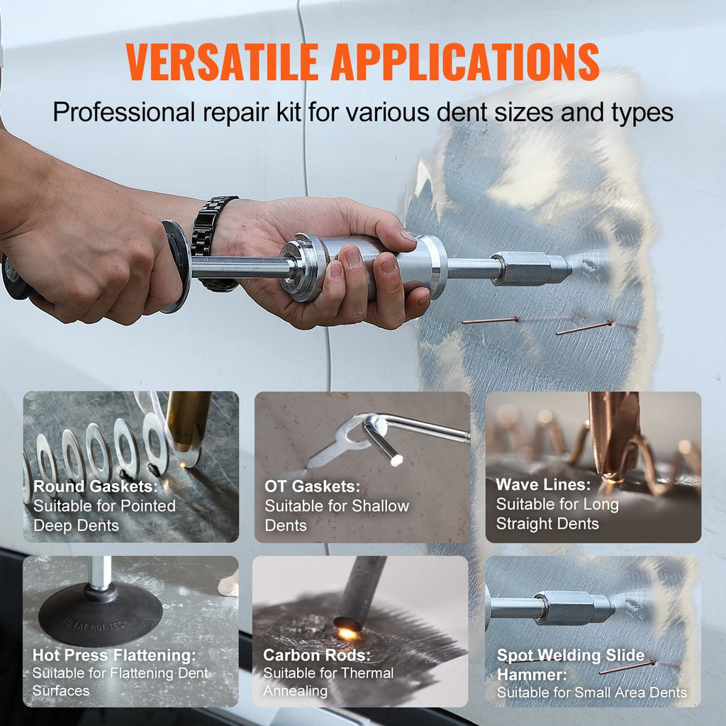 VEVOR 3kW Stud Welder Dent Repair Kit, Spot Welder with 6 Welding Modes and 16 Types of Accessories