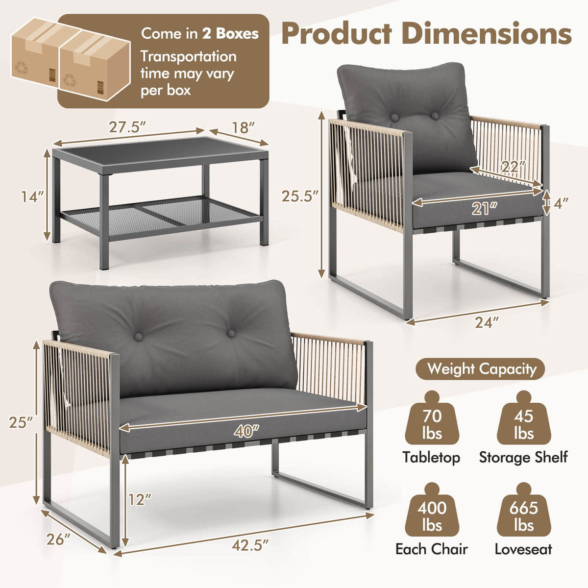 Costway 8 PCS Patio Furniture Set PE Rattan Conversation Sofa Set with Thick Cushions