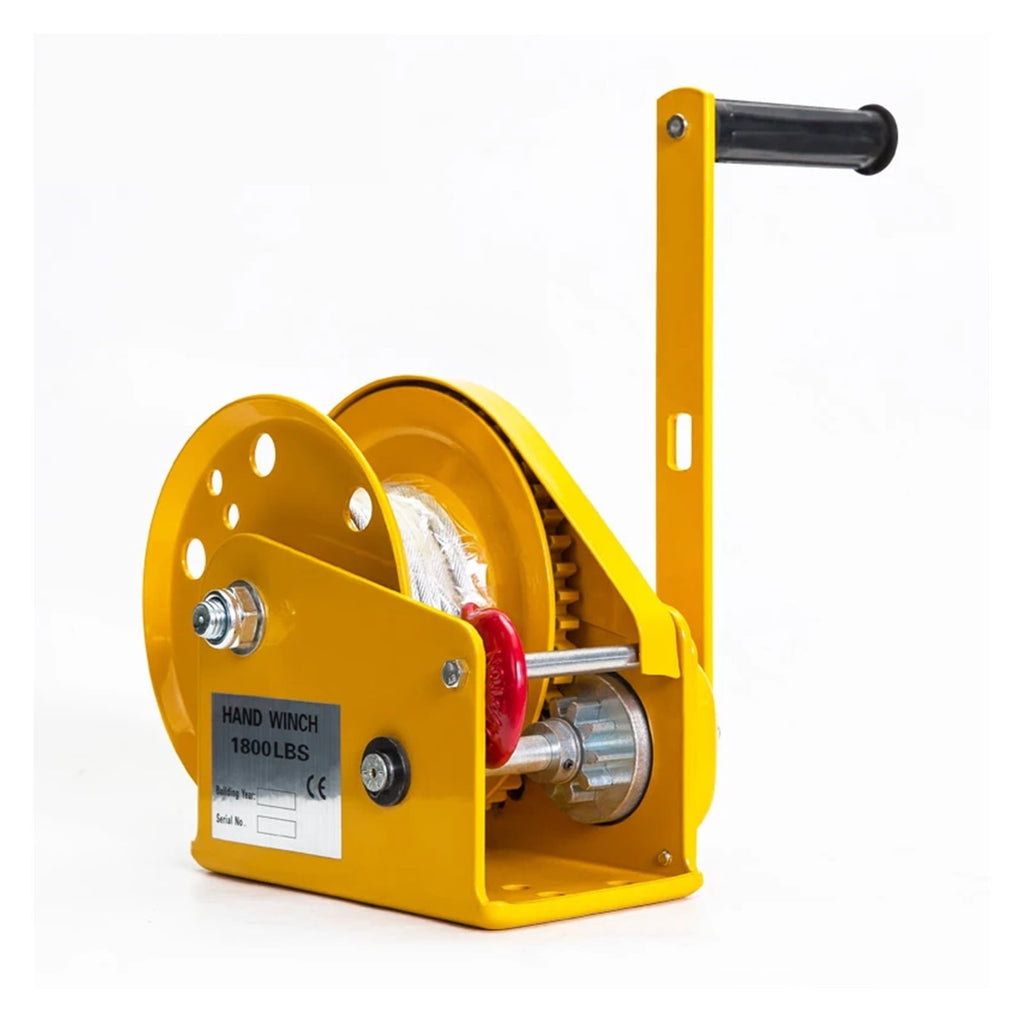 1800lbs Manual Hand Winch With Brake, Automatic Hand Crank Tripod Winch Vertical Lifting Capstan ,Excellent Towing Capacity