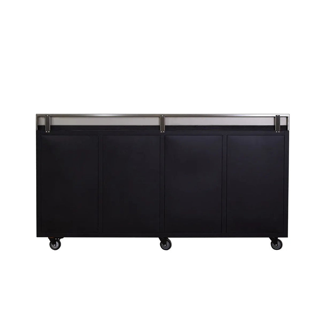TMG Industrial TMG Heavy Series 7-Ft 24-Drawer Workbench with Stainless Steel Top, Ball Bearing Double Slides & Casters, TMG-WB724