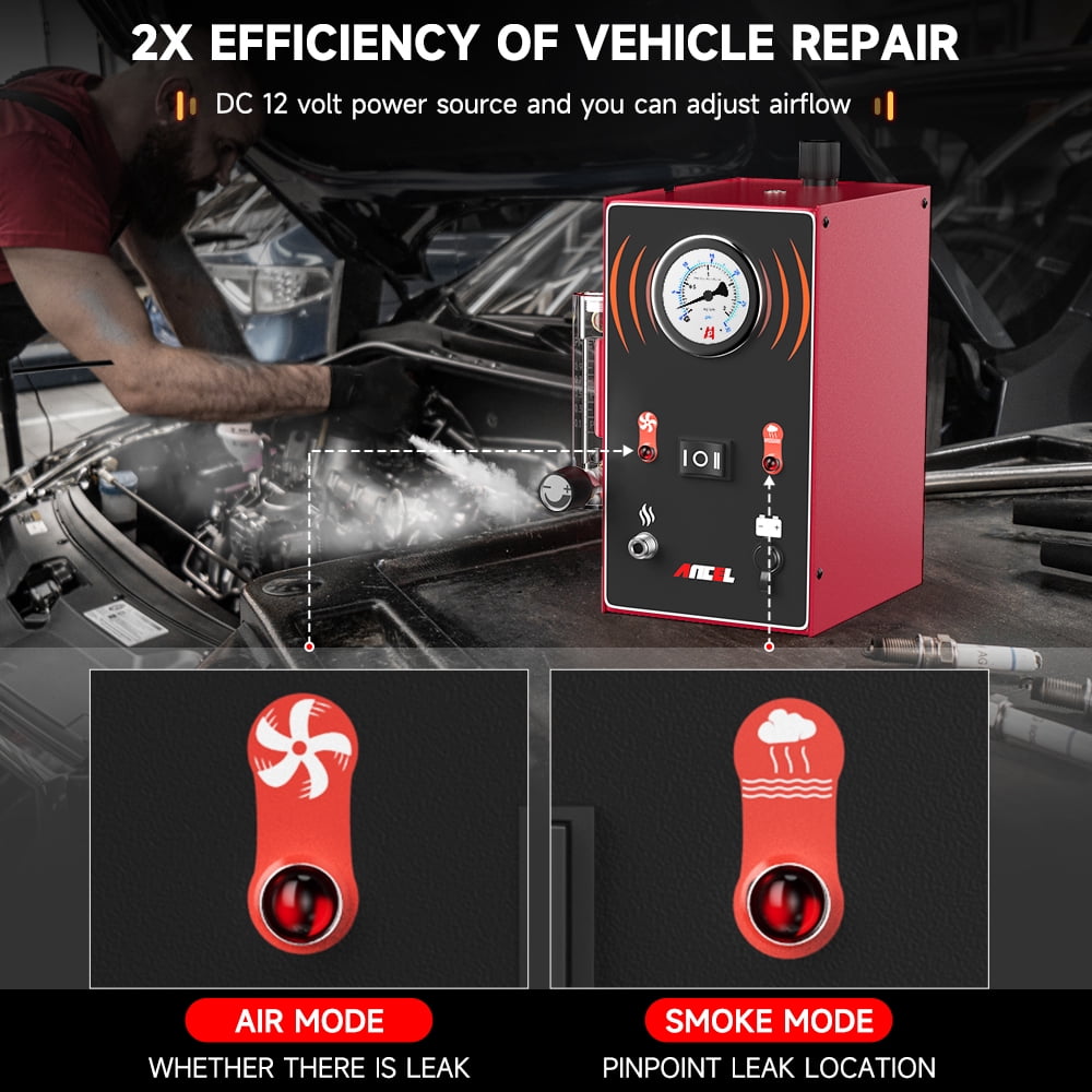 ANCEL S300 Automotive EVAP Smoke Leak Detector, Built-In Air Pump, Dual Mode, for Fuel Pipe and Vacuum Testing