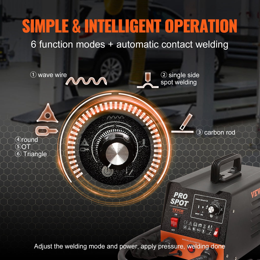 VEVOR 3kW Stud Welder Dent Repair Kit, Spot Welder with 6 Welding Modes and 16 Types of Accessories