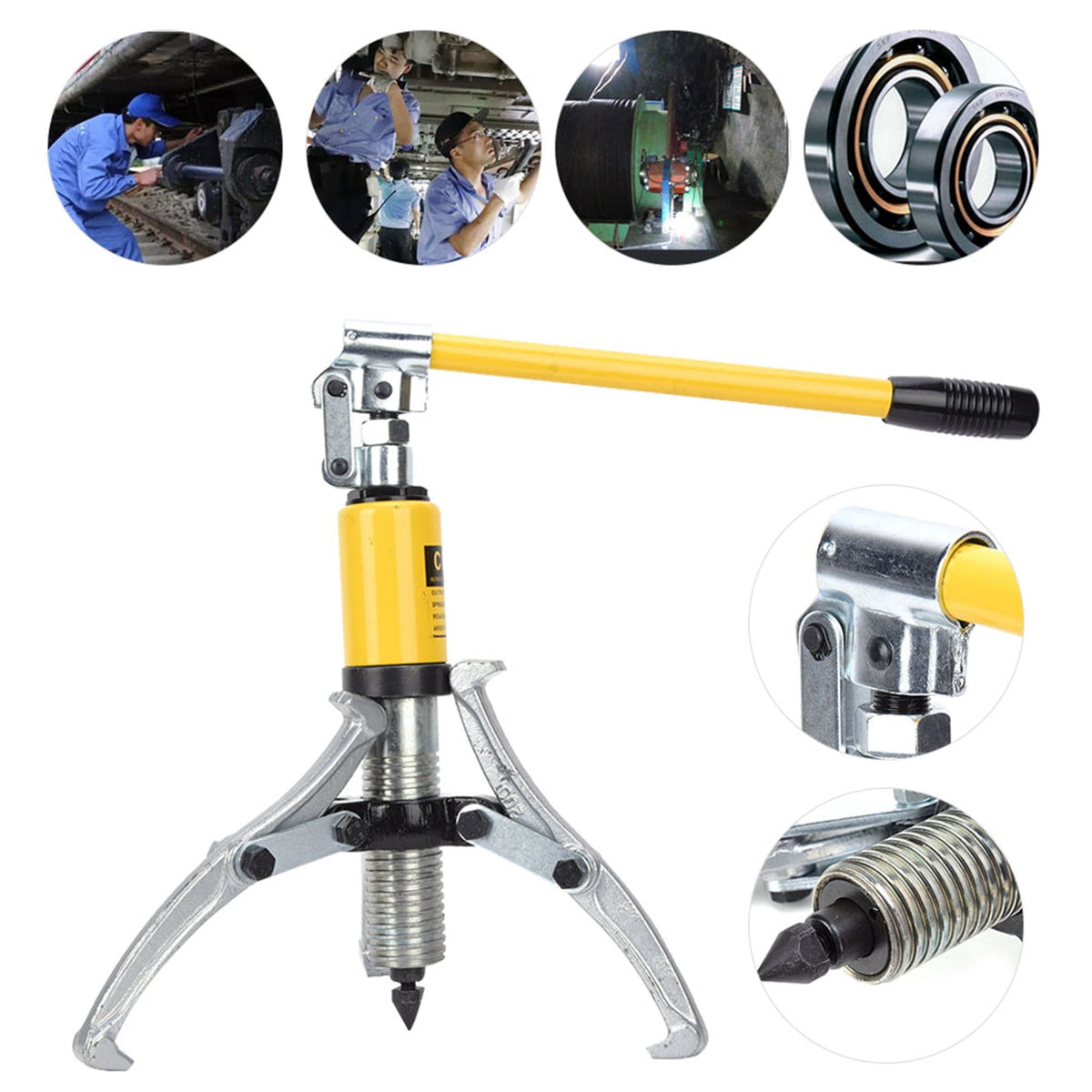 ANGGREK Hydraulic Bearing Puller,Hydraulic Puller,5 Ton Hydraulic Gear Puller Separator 3-Jaw Bearing Hub Removal Tool Kit