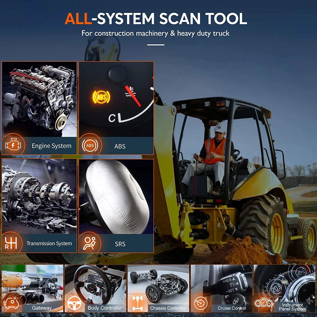 ANCEL HD3600 Heavy Equipment Diagnostic Tool with DPF Regen Truck Scanner Tool
