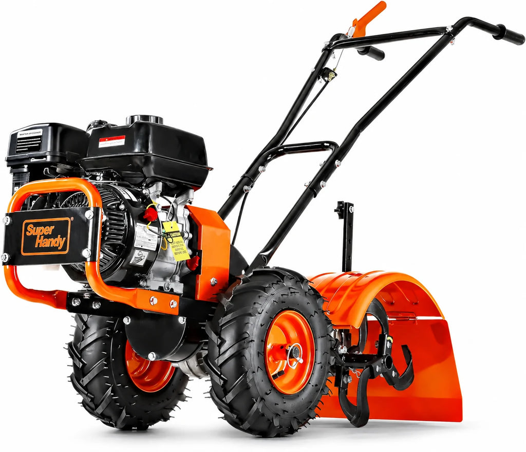 SuperHandy ROTO 7HP Rear Tine Tiller - Heavy-Duty Garden Soil Cultivator, 16" Tilling Width, 12"" Depth"