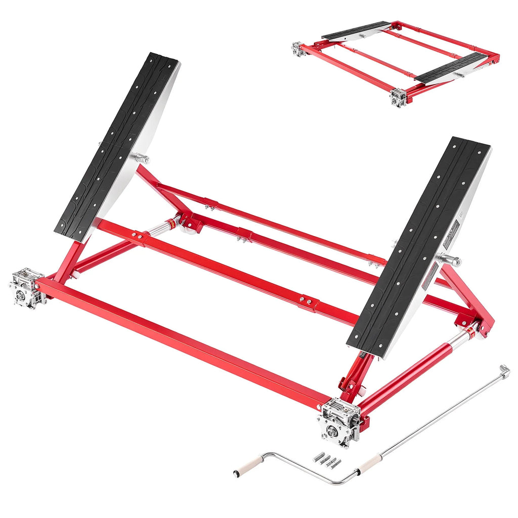 VEVOR Portable Car Lift, 4400 lb Capacity, 23-Inch Max Height, Adjustable Width, Steel Frame and Wheels